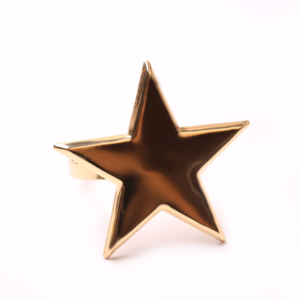 Elk Flower Christmas Tree Napkin Rings Bells