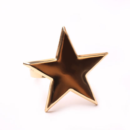 Elk Flower Christmas Tree Napkin Rings Bells