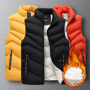 Men's Autumn And Winter Warm Outdoor Lamb Wool Vest Brit Style