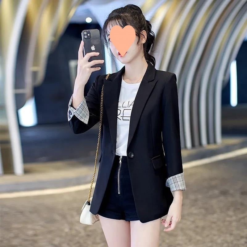 Black Small Business Suit Coat For Women Brit Style