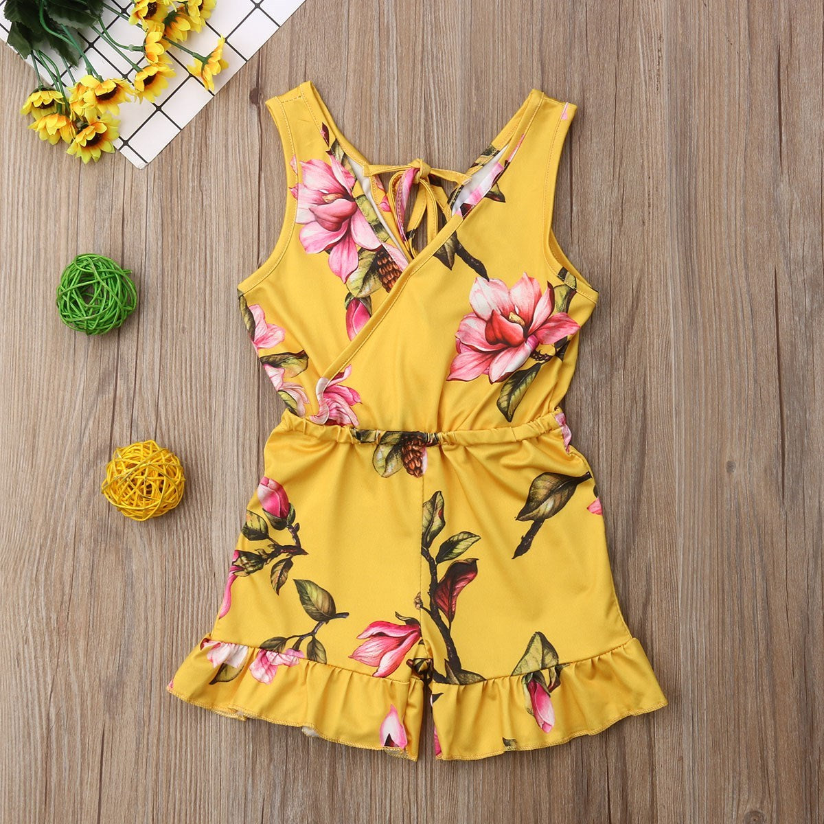 Summer Girls baby girl Floral Outfits Clothes Brit Style