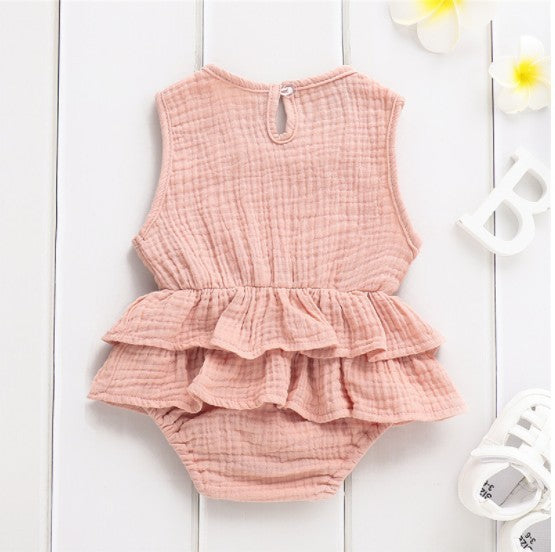 Baby children's clothing striped sleeveless girl pettiskirt Brit Style