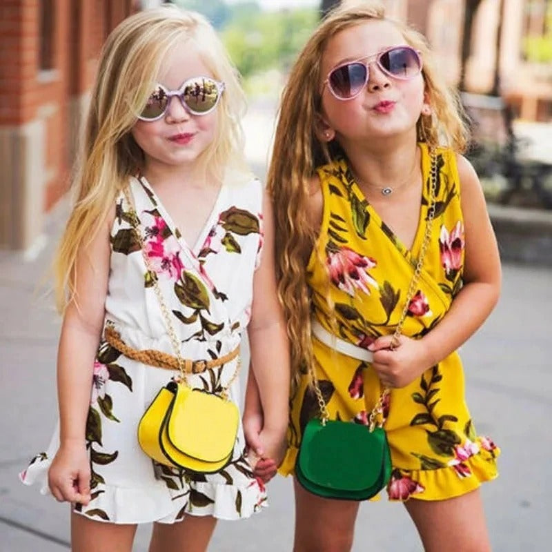 Summer Girls baby girl Floral Outfits Clothes Brit Style