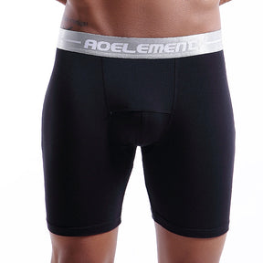 Tight Lengthened Sports Underwear Anti-wear Leg Men's Breathable Boxers Plus Size Brit Style