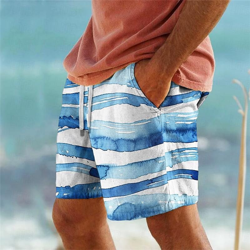 Hawaii Beach European And American Printed Casual Men's Shorts Brit Style