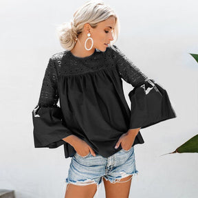 New fashion tops V neck women Ruffle ouse Summer T-shirt Brit Style