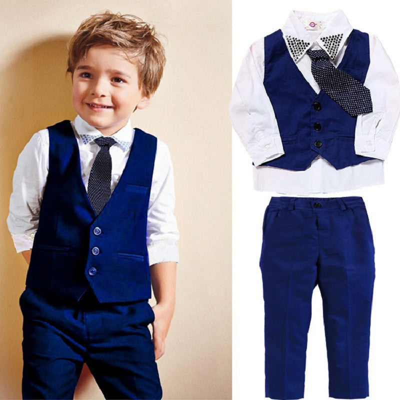 Casual Clothing Suits Boys' Clothes Vests Gentleman Suits Brit Style