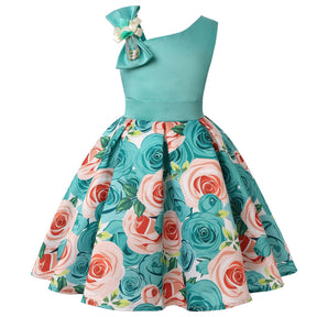 Girls' Dresses Girls' Princess Dresses Digital Print Children's Dresses Brit Style