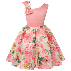 Girls' Dresses Girls' Princess Dresses Digital Print Children's Dresses Brit Style