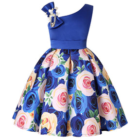 Girls' Dresses Girls' Princess Dresses Digital Print Children's Dresses Brit Style