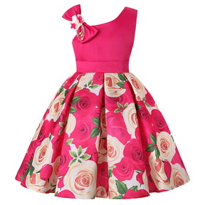 Girls' Dresses Girls' Princess Dresses Digital Print Children's Dresses Brit Style