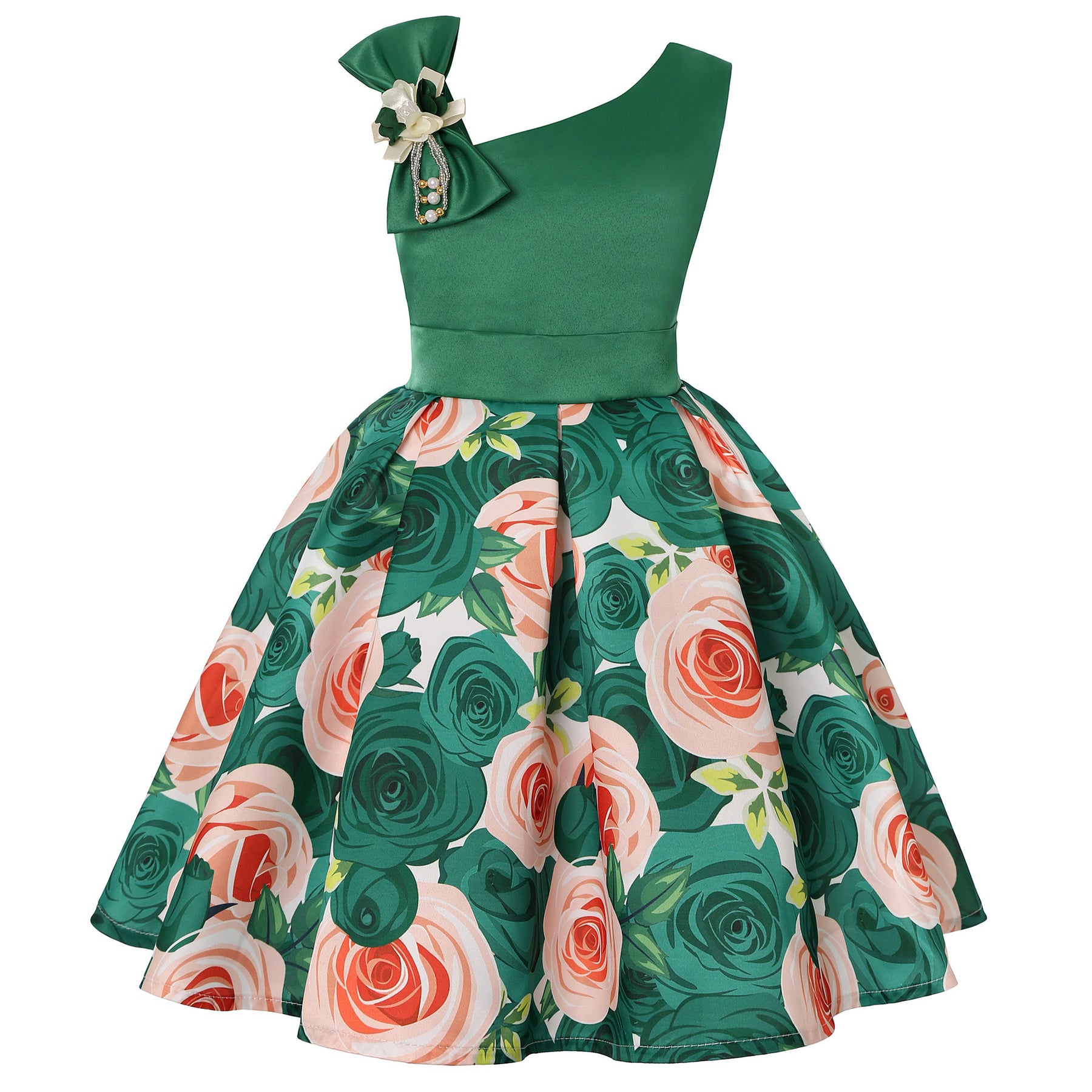 Girls' Dresses Girls' Princess Dresses Digital Print Children's Dresses Brit Style