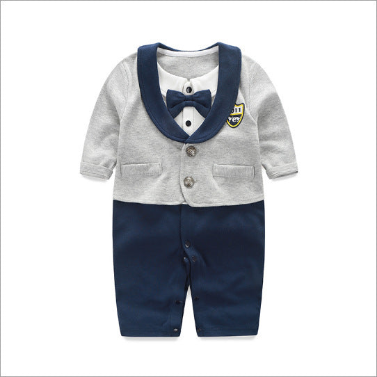 Baby Jumpsuit Spring And Autumn Models Foreign Trade Gentleman Baby Clothes Long-Sleeved Baby Clothes Baby Clothes Brit Style