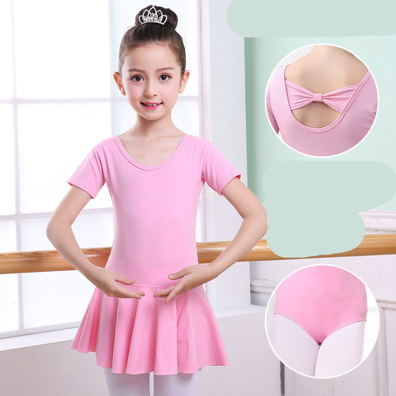 Children's Dance Clothes, Girls' Practice Clothes, Girls Short-sleeved Tutu Brit Style