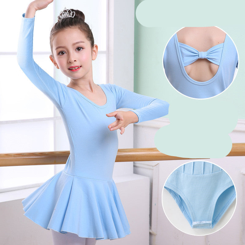 Children's Dance Clothes, Girls' Practice Clothes, Girls Short-sleeved Tutu Brit Style