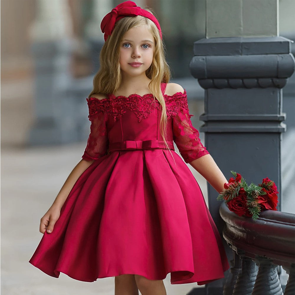 Kids Girls Dress Toddler Tops Skirts Kid Clothes Children Brit Style