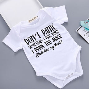 Newborn Baby Clothes Funny 1st Birthday Daddy Letter White Short Sleeve Baby Bodysuits Tiny Cotton Baby Clothes Onesie (China) Brit Style