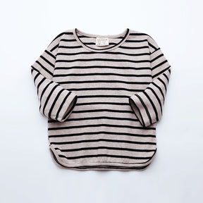 Fashion Striped Print Kids Baby Girls Clothes Cotton Long Sleeve T Shirts For Children Girls Autumn Spring Baby Clothing Brit Style