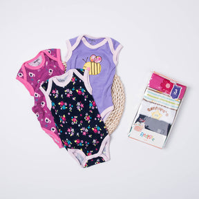 5 Pieces of Cotton Baby Sleeveless One-piece Romper Brit Style