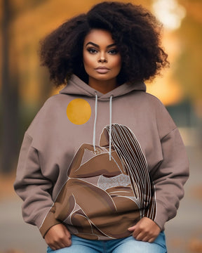 Women's Creative Casual Printed Autumn Winter Hoodie Brit Style