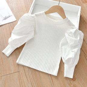 Girls Western Style Long Sleeved T Shirt Brit Style