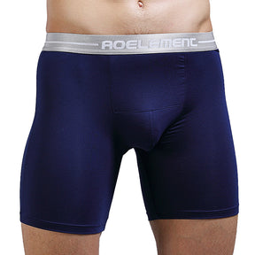 Tight Lengthened Sports Underwear Anti-wear Leg Men's Breathable Boxers Plus Size Brit Style