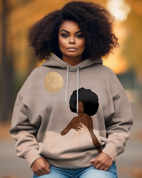 Women's Creative Casual Printed Autumn Winter Hoodie Brit Style