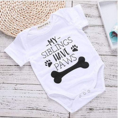 Newborn Baby Clothes Funny 1st Birthday Daddy Letter White Short Sleeve Baby Bodysuits Tiny Cotton Baby Clothes Onesie (China) Brit Style