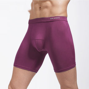 Tight Lengthened Sports Underwear Anti-wear Leg Men's Breathable Boxers Plus Size Brit Style