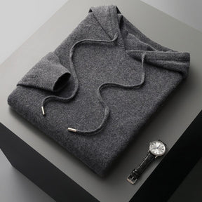 Wool Hoodie Men's Hooded Long-sleeved Sweater Pullover Brit Style