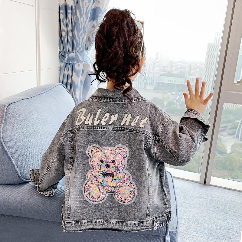 Cartoon Jacket Clothes Children Denim Tops Brit Style