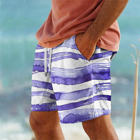 Hawaii Beach European And American Printed Casual Men's Shorts Brit Style