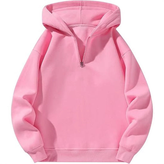 American Casual Zipper Hoodie Loose Sports Sweater Brit Style