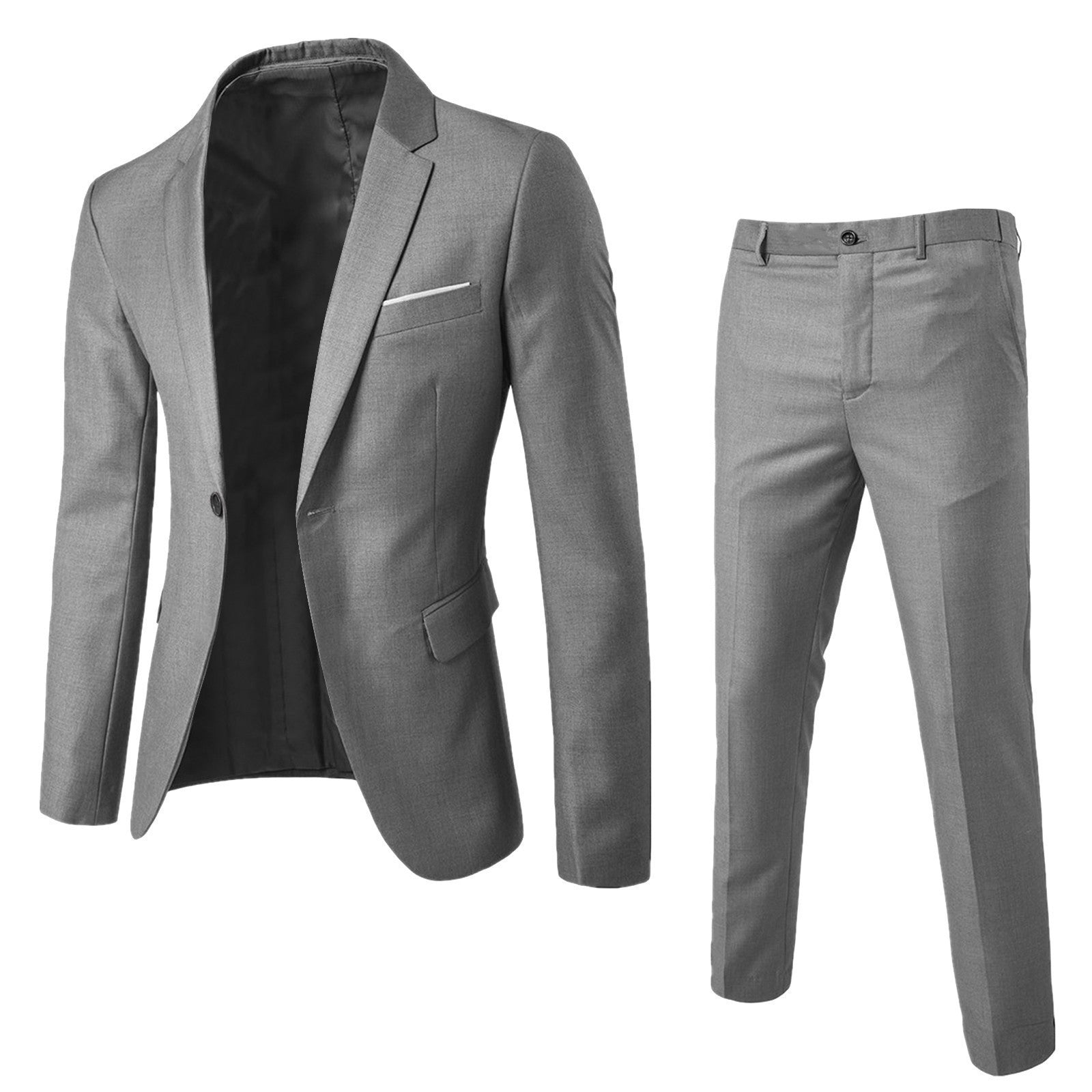 Two-piece Suit Business Professional Formal Wear Korean Slim Fit Brit Style