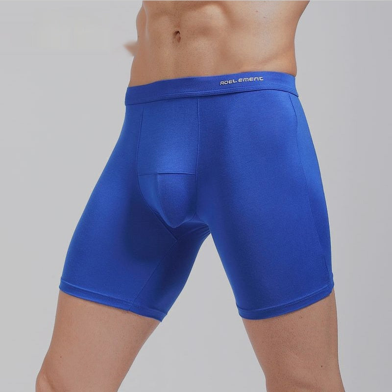 Tight Lengthened Sports Underwear Anti-wear Leg Men's Breathable Boxers Plus Size Brit Style