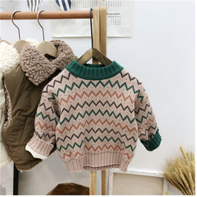 Korean Version Of Childrens Clothing Mens And Womens Baby Sweater Brit Style