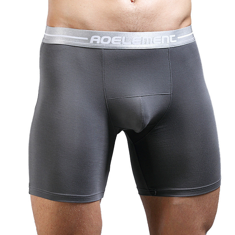 Tight Lengthened Sports Underwear Anti-wear Leg Men's Breathable Boxers Plus Size Brit Style