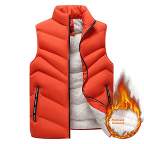 Men's Autumn And Winter Warm Outdoor Lamb Wool Vest Brit Style