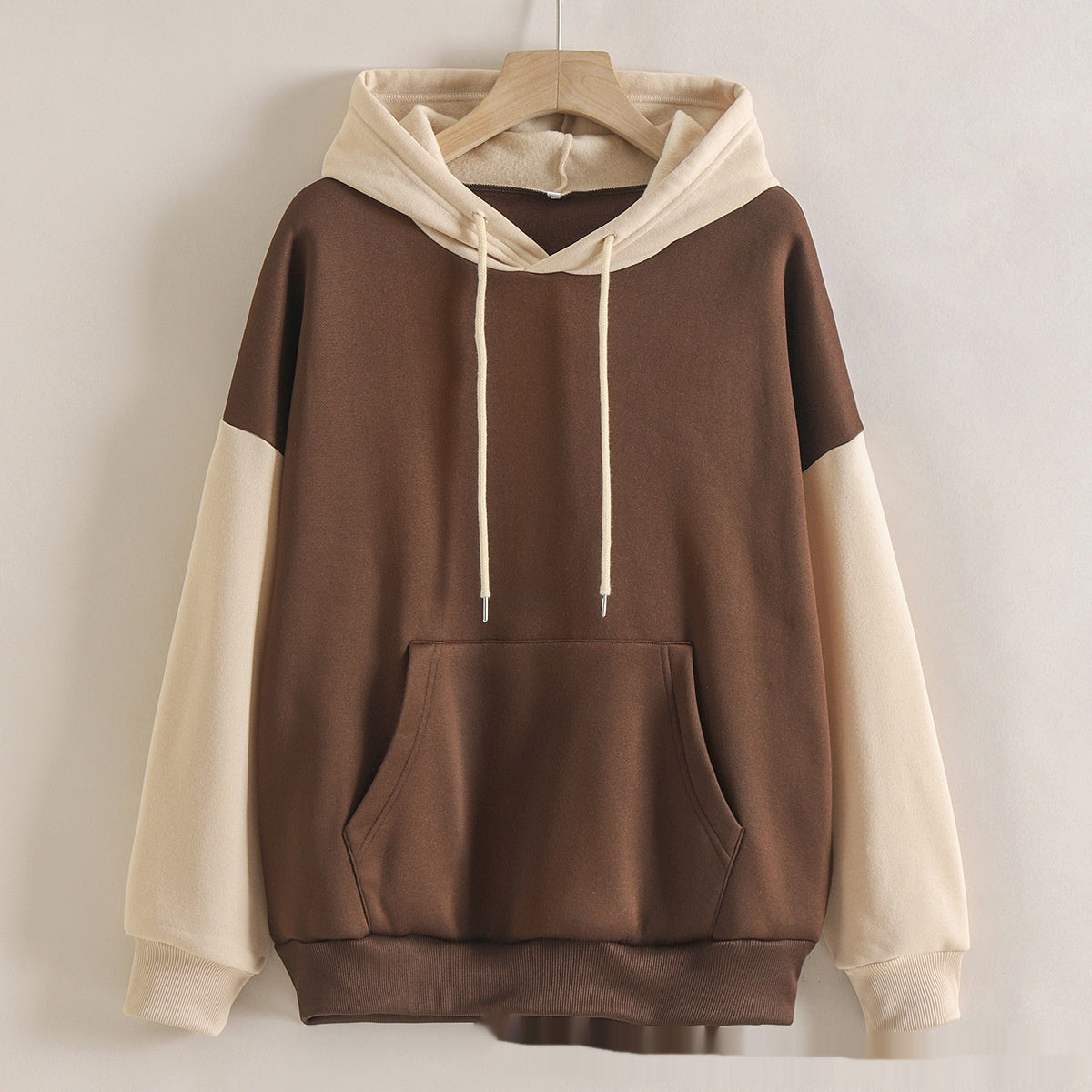 Women's Hooded Spring And Autumn All-match Coat Casual Loose Patchwork Top Fashion Brit Style