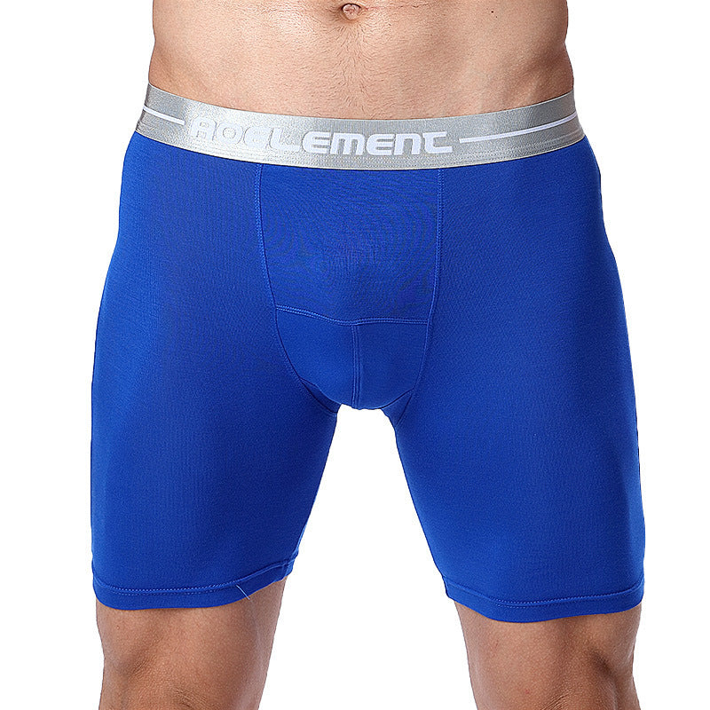 Tight Lengthened Sports Underwear Anti-wear Leg Men's Breathable Boxers Plus Size Brit Style