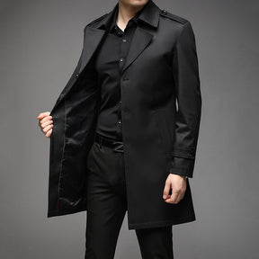 Mid-length Trench Coat Men's Casual Suit Brit Style