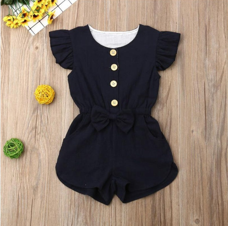 Toddler Girl Clothes Kids Baby Girls Summer Ruffles Sleeve Brit Style