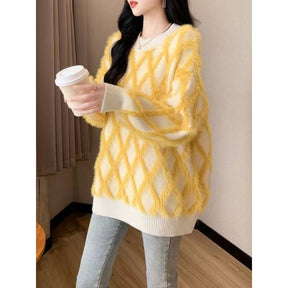 Design Sense Lazy Sweater Women's Autumn And Winter Brit Style