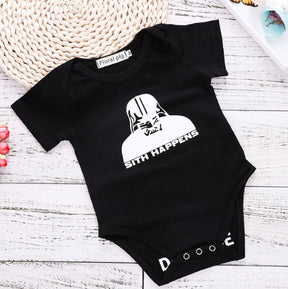 Newborn Baby Clothes Funny 1st Birthday Daddy Letter White Short Sleeve Baby Bodysuits Tiny Cotton Baby Clothes Onesie (China) Brit Style