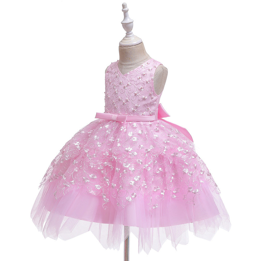 Clothing Baby Girls Middle And Small Children Kindergarten Dresses Brit Style