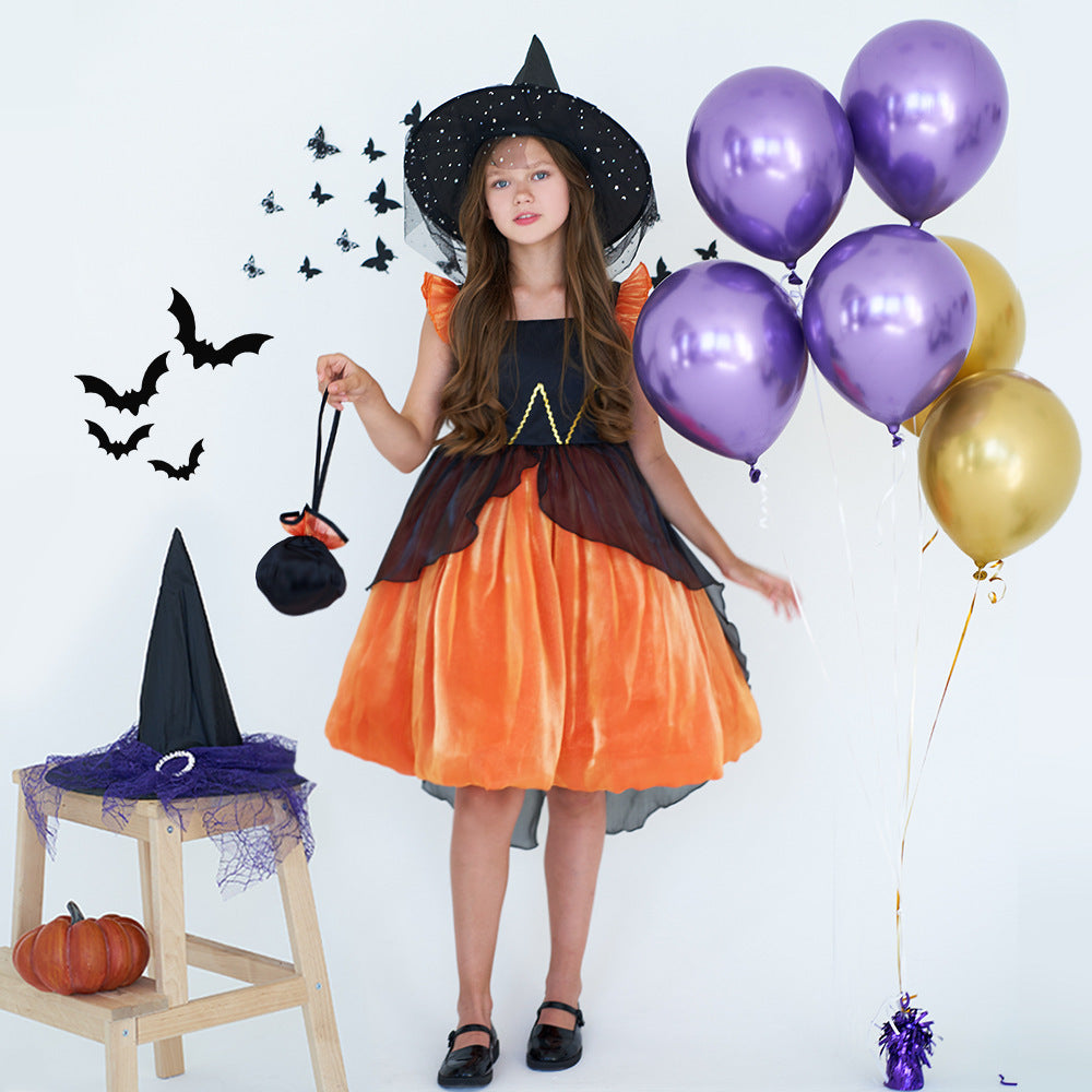 Halloween Witch Performance Costume Princess Dress Brit Style