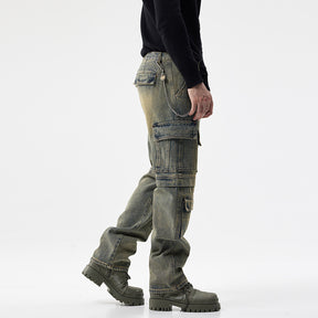 Simple And Stylish Personality Men's Cargo Jeans Brit Style