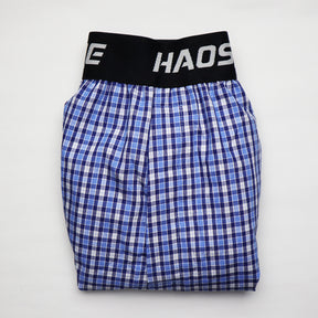 Men's Cotton Arrow Pants Back One-piece Underwear Loose Breathable Plaid Brit Style