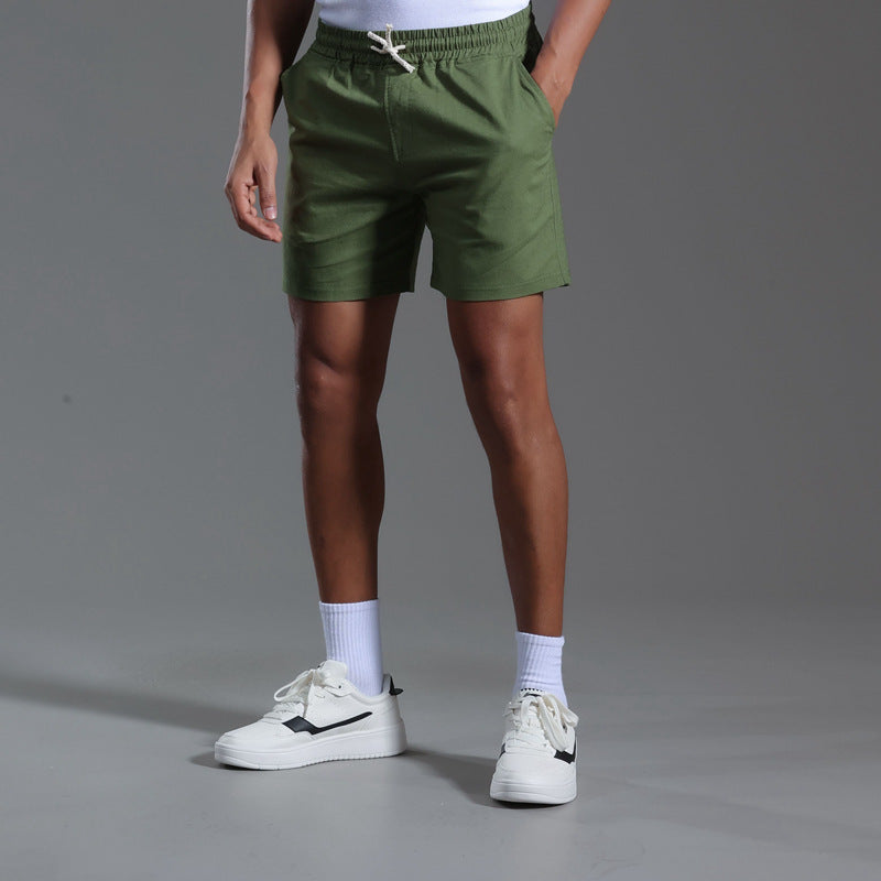 Men's Loose Neutral Couple Wear Spring And Summer Thin Linen Cotton Blended Casual Short-length Pants Brit Style