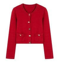 Femininity Button Up Sweater Coat Knitted Cardigan Brit Style